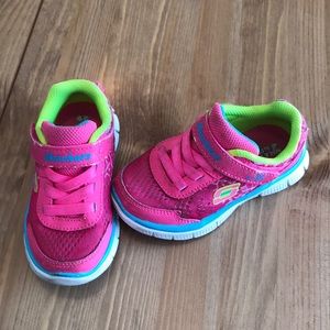Pink toddler sneakers.